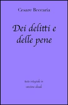 Dei delitti e delle pene di Cesare Beccaria in ebook