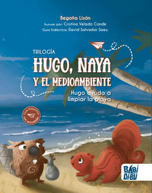 Hugo ayuda a limpiar la playa