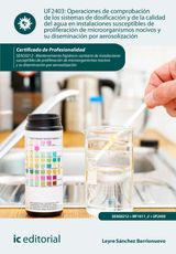 OPERACIONES DE COMPROBACIN DE LOS SISTEMAS DE DOSIFICACIN Y DE LA CALIDAD DEL AGUA EN INSTALACIONES SUSCEPTIBLES DE PROLIFERACIN DE MICROORGANISMOS NOCIVOS Y SU DISEMINACIN POR AEROSOLIZACIN. SEAG0212