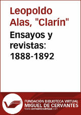 ENSAYOS Y REVISTAS: 1888-1892