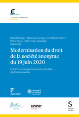 MODERNISATION DU DROIT DE LA SOCIT ANONYME DU 19 JUIN 2020
COLLECTION LAUSANNOISE