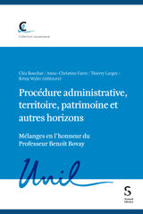 PROCDURE ADMINISTRATIVE, TERRITOIRE, PATRIMOINE ET AUTRES HORIZONS
COLLECTION LAUSANNOISE