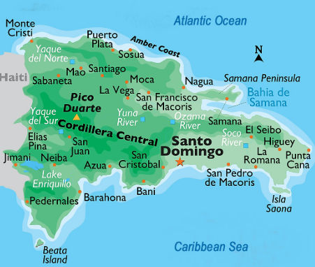 dominican map punta cana