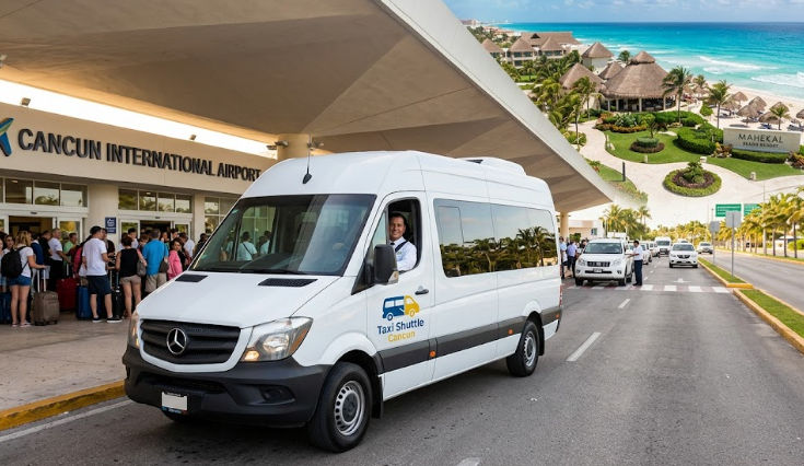 Private transfer by Taxi Shuttle Cancun arriving at Mahekal Beach Resort from Cancun Airport