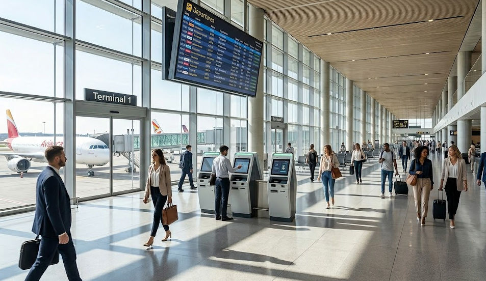 Taxis Terminal 1: Servicio de transporte eficiente en la T1 de un aeropuerto moderno