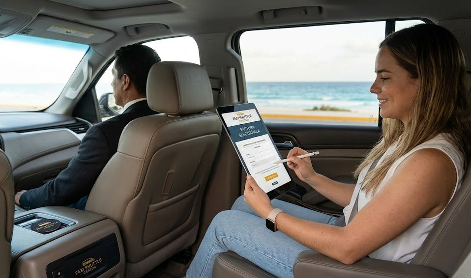 Servicio de transporte con facturación en Cancún en camioneta Suburban de Taxi Shuttle Cancun