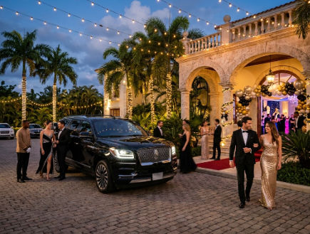 Traslado de gala para eventos de fin de año.