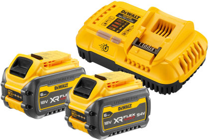 Набор DEWALT DCB118T2: 2 АКБ DCB546, Li-Ion, 18/54 В, 6/2 Ач и быстрое зарядное устройство DCB118, 18/54 В, 8 А (DCB118T2-QW)
