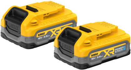 Аккумулятор DEWALT POWERSTACK DCBP318S2, Li-Ion, 18 В, 3.5 Ач, 2 шт. (DCBP318S2-XJ)