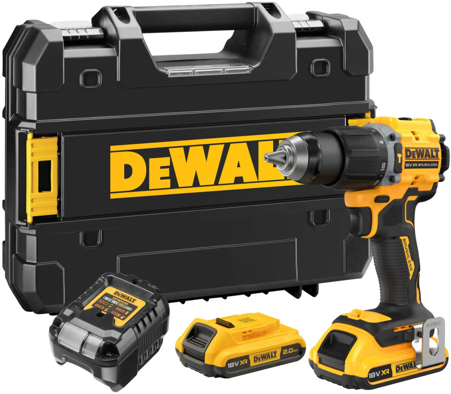 Ударная дрель-шуруповерт DEWALT DCD799D2T, 18 В, 1650 об/мин, 28050 уд/мин, с 2 АКБ 2 Ач и ЗУ, в кейсе TSTAK (DCD799D2T-QW)