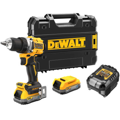 Аккумуляторная дрель-шуруповерт DEWALT DCD800E2T, 18 В, 2000 об/мин, с 2 АКБ 1.7 Ач и ЗУ, в кейсе TSTAK (DCD800E2T-QW)