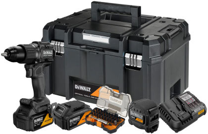 Ударная дрель-шуруповерт DEWALT McLaren Limited Edition DCD86MP2KT, 18 В, 2000 об/мин, с 2 АКБ 5 Ач и ЗУ, в кейсе TSTAK