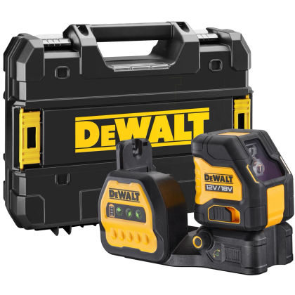 Аккумуляторный лазерный построитель плоскостей DEWALT DCE088NG18, 12/18 В, зеленый луч, 30 м, без АКБ и ЗУ, в кейсе TSTAK