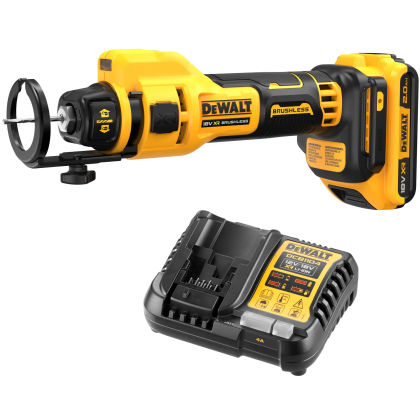 Аккумуляторный фрезер для гипсокартона DEWALT DCE555D1, 18 В, 26000 об/мин, с АКБ 2 Ач и ЗУ (DCE555D1N-XJ)
