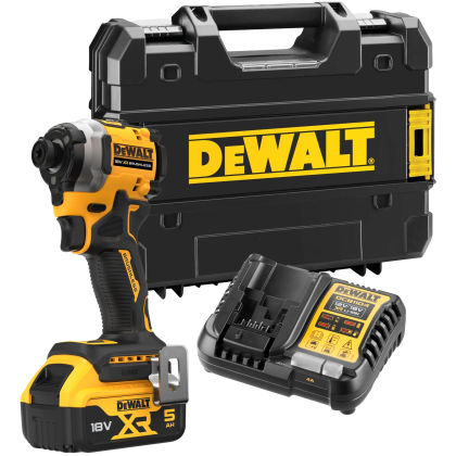 Аккумуляторный шуруповерт DEWALT DCF850P1T, 18 В, 206 Нм, 3800 уд/мин, с АКБ 5 Ач и ЗУ, в кейсе TSTAK (DCF850P1NT-XJ)
