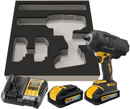 Аккумуляторный гайковерт DEWALT DCF961H2G, 18 В, 2372 Нм, 1890 уд/мин, с 2 АКБ 5 Ач и ЗУ, в чехле (DCF961H2G-QW)