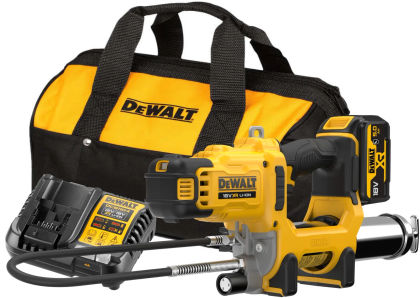 Аккумуляторный смазочный пистолет DEWALT DCGG581P1G, 18 В, 690 бар, с АКБ 5 Ач и ЗУ, в сумке