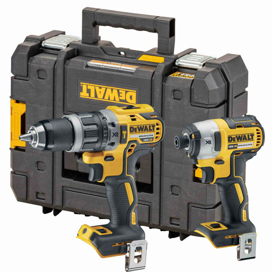 Аккумуляторный набор DEWALT DCK266NT, 18 В: ударная дрель-шуруповерт DCD796 + шуруповерт DCF887, без АКБ и ЗУ, в кейсе TSTAK