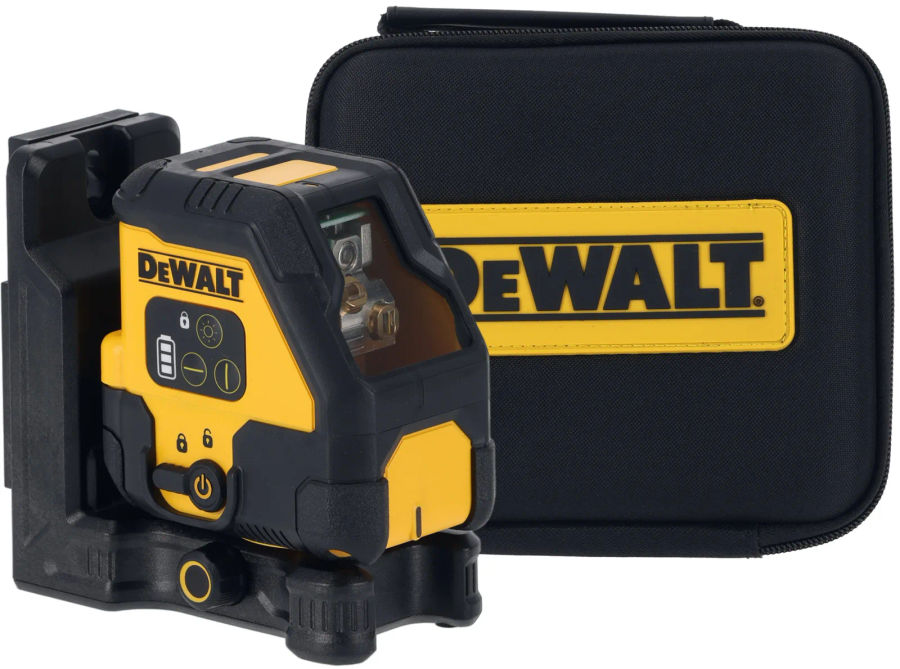 Аккумуляторный лазерный нивелир DEWALT DCLE14201RB, красный луч, 30 м, со встроенной АКБ, в чехле (DCLE14201RB-XJ)