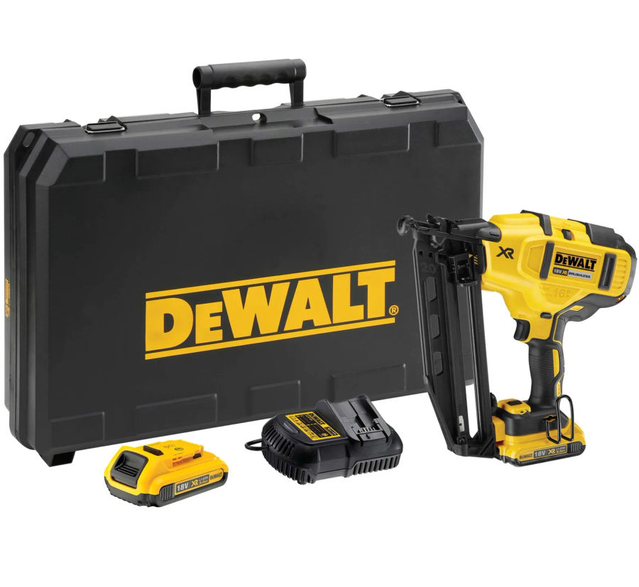 Аккумуляторный гвоздезабивной пистолет DEWALT DCN660D2, 18 В, 48 Дж, с 2 АКБ 2 Ач и ЗУ, в кейсе (DCN660D2-QW)