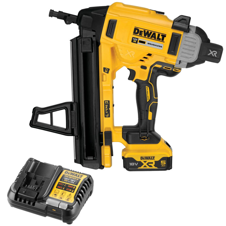 Аккумуляторный гвоздезабивной пистолет DEWALT DCN890P1, 18 В, с АКБ 5 Ач и ЗУ (DCN890P1N-XJ)