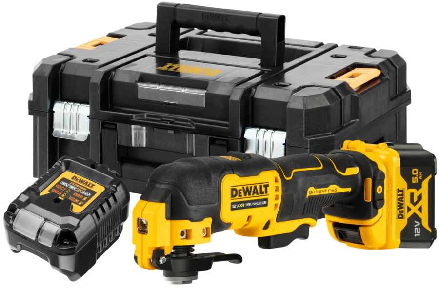 Аккумуляторный реноватор DEWALT DCS353L1T, 12 В, 18000 кол/мин, с АКБ 5 Ач и ЗУ, в кейсе TSTAK (DCS353L1NT-XJ)