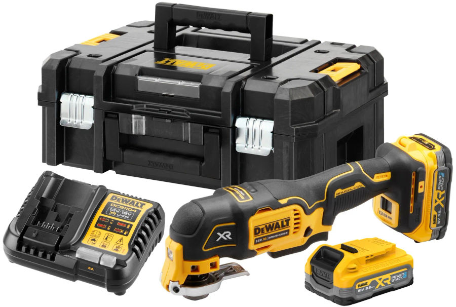 Аккумуляторный реноватор DEWALT DCS356S2T, 18 В, 20000 кол/мин, с 2 АКБ 3.5 Ач и ЗУ, в кейсе TSTAK (DCS356S2T-QW)