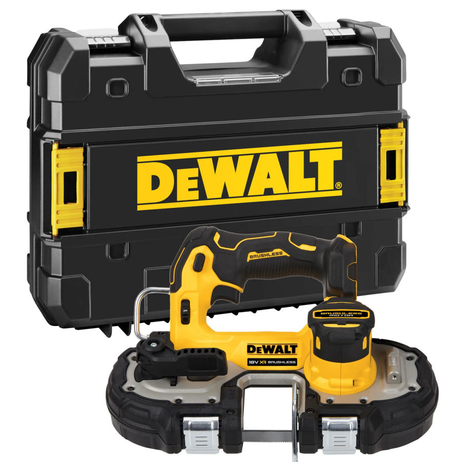 Аккумуляторная ручная ленточная пила DEWALT DCS377NT, 18 В, 116 м/мин, без АКБ и ЗУ, в кейсе TSTAK (DCS377NT-XJ)