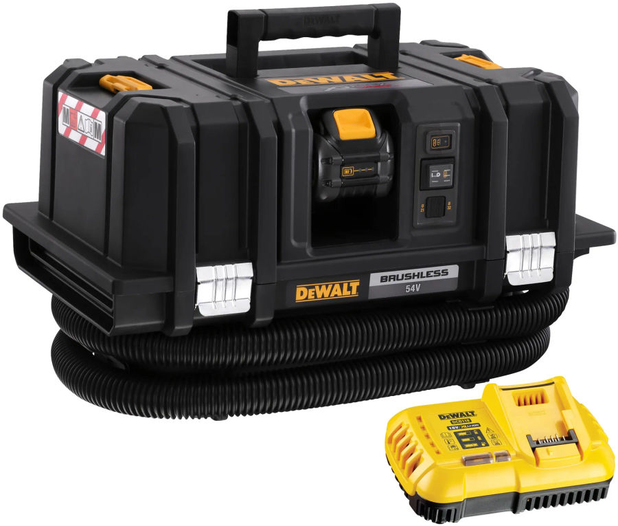 Аккумуляторный строительный пылесос DEWALT DCV586MX1, 54 В, 11 л, с АКБ 3 Ач и ЗУ (DCV586MX1N-XJ)
