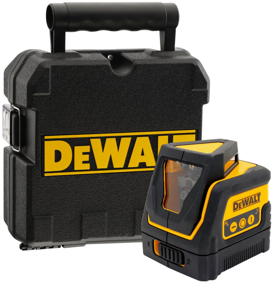 Лазерный нивелир DEWALT DW0811, на батарейках, красный луч, 30 м, в кейсе (DW0811-XJ)