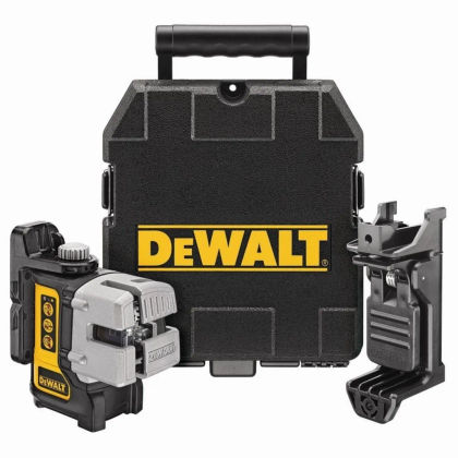 Лазерный нивелир DEWALT DW089CG, на батарейках, зеленый луч, 20 м, в кейсе (DW089CG-XJ)