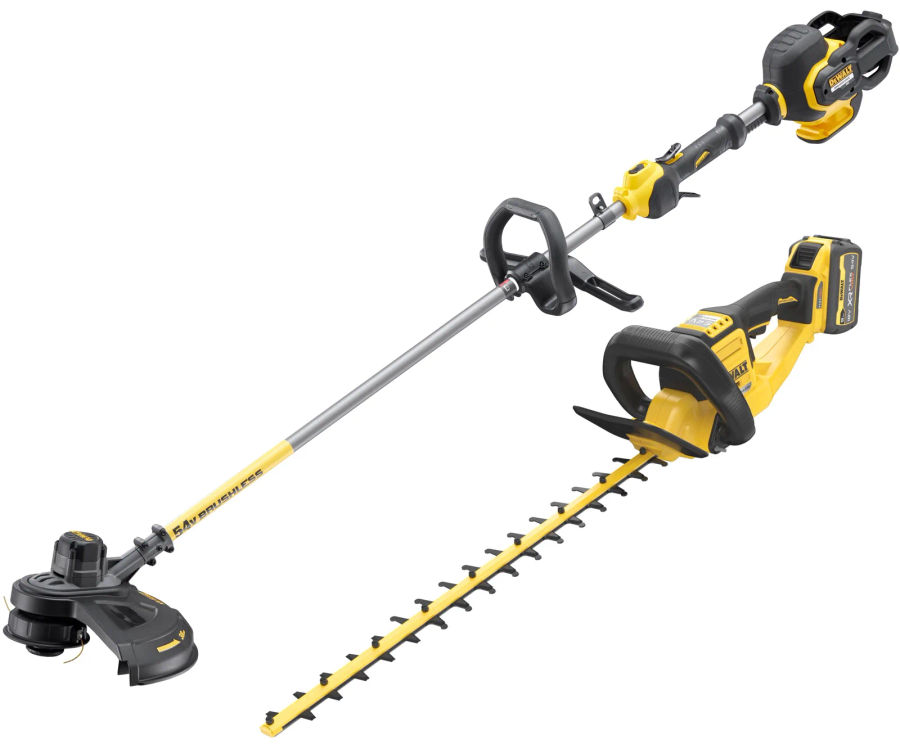 Аккумуляторный набор садовой техники DEWALT, 54 В: кусторез DCMHT573 + триммер DCM571, с АКБ 3 Ач и ЗУ