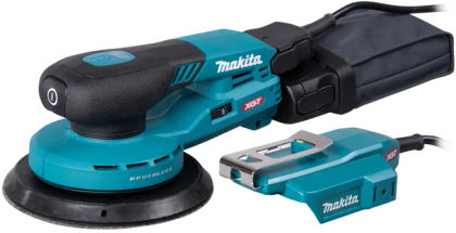 Аккумуляторная эксцентриковая шлифмашина Makita BO004CGZ, 40 В, 150 мм, 10000 кол/мин, с выносной батареей, без АКБ и ЗУ