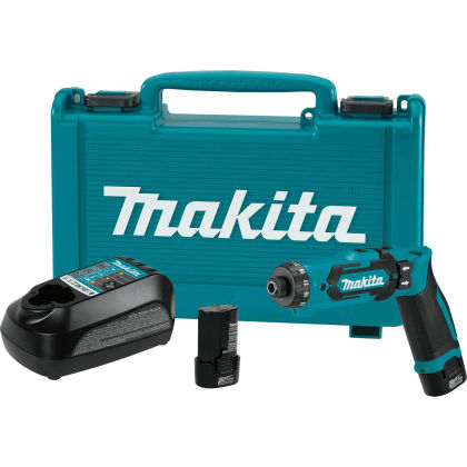 Аккумуляторная отвертка Makita DF012DSE, с 2 АКБ 1.5 Ач и ЗУ, в кейсе