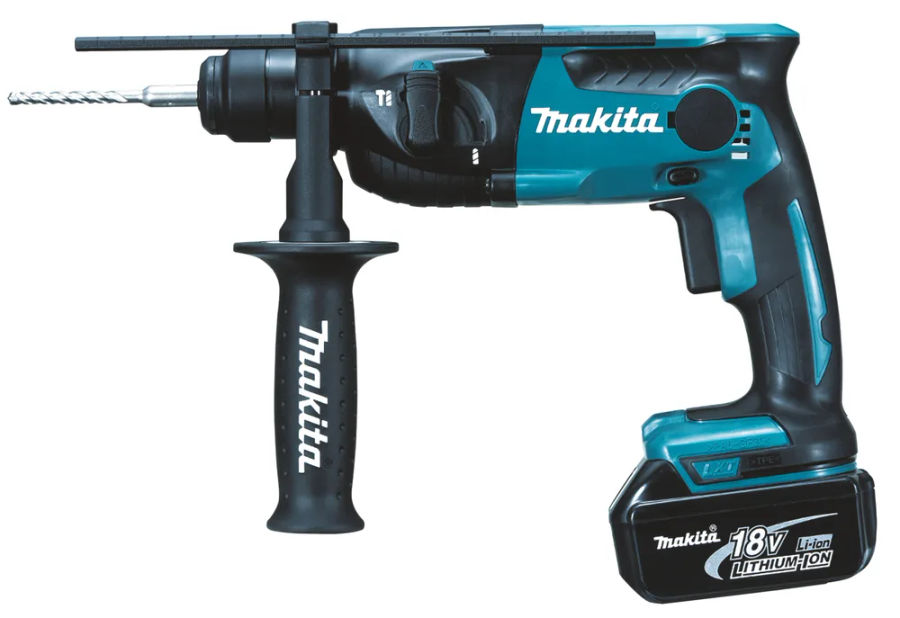 Аккумуляторный перфоратор Makita DHR165RME, 18 В, 1.3 Дж, 5300 уд/мин, с 2 АКБ 2 Ач и ЗУ, в кейсе