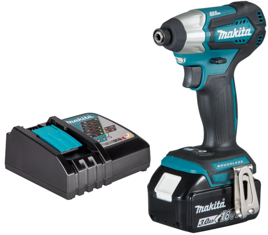 Аккумуляторный шуруповерт Makita DTD155, 18 В, 135 Нм, 3900 уд/мин, с АКБ 3 Ач и ЗУ (DTD155P1Z)