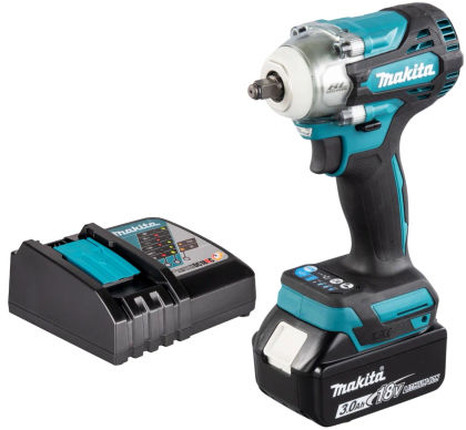 Аккумуляторный ударный гайковерт Makita DTW302, 18 В, 300 Нм, 4000 уд/мин, с АКБ 3 Ач и ЗУ (DTW302P1Z)