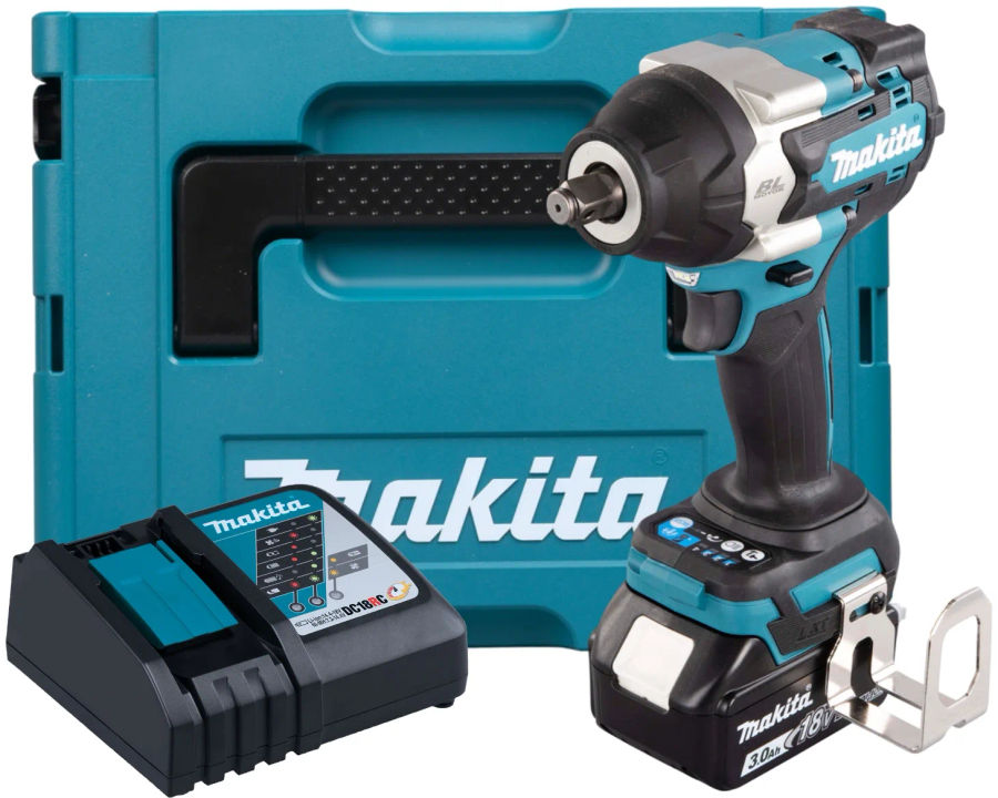 Аккумуляторный гайковерт Makita DTW700RF1J, 18 В, 1000 Нм, 2700 уд/мин, с АКБ 3 Ач и ЗУ, в кейсе MakPac