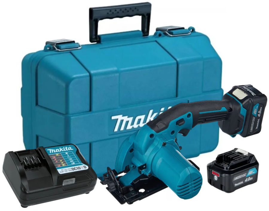 Аккумуляторная дисковая пила Makita HS301DWME, 12 В, 85 мм, 1500 об/мин, с 2 АКБ 4 Ач и ЗУ, в кейсе