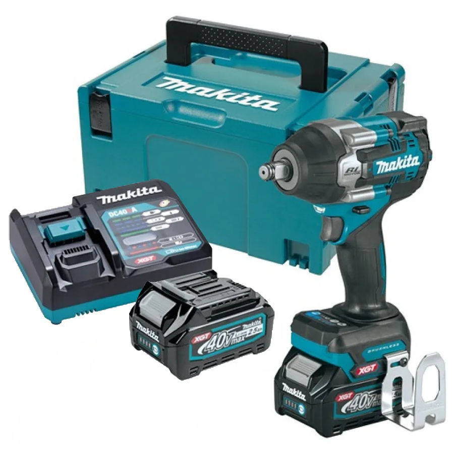 Аккумуляторный ударный гайковерт Makita, 2200 об/мин, c 2 АКБ 2.5 Ач и ЗУ, в кейсе MakPac-3, TW007GD201