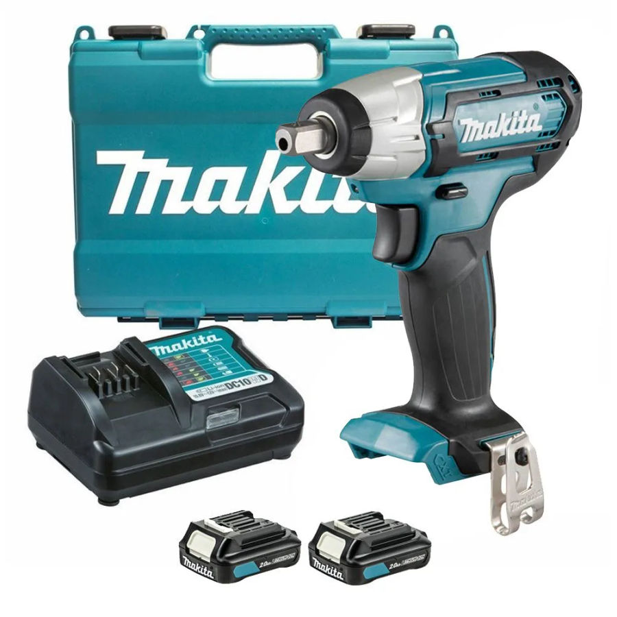 Аккумуляторный ударный гайковерт Makita TW141DWAE, с 2 АКБ 2 Ач и ЗУ, в кейсе