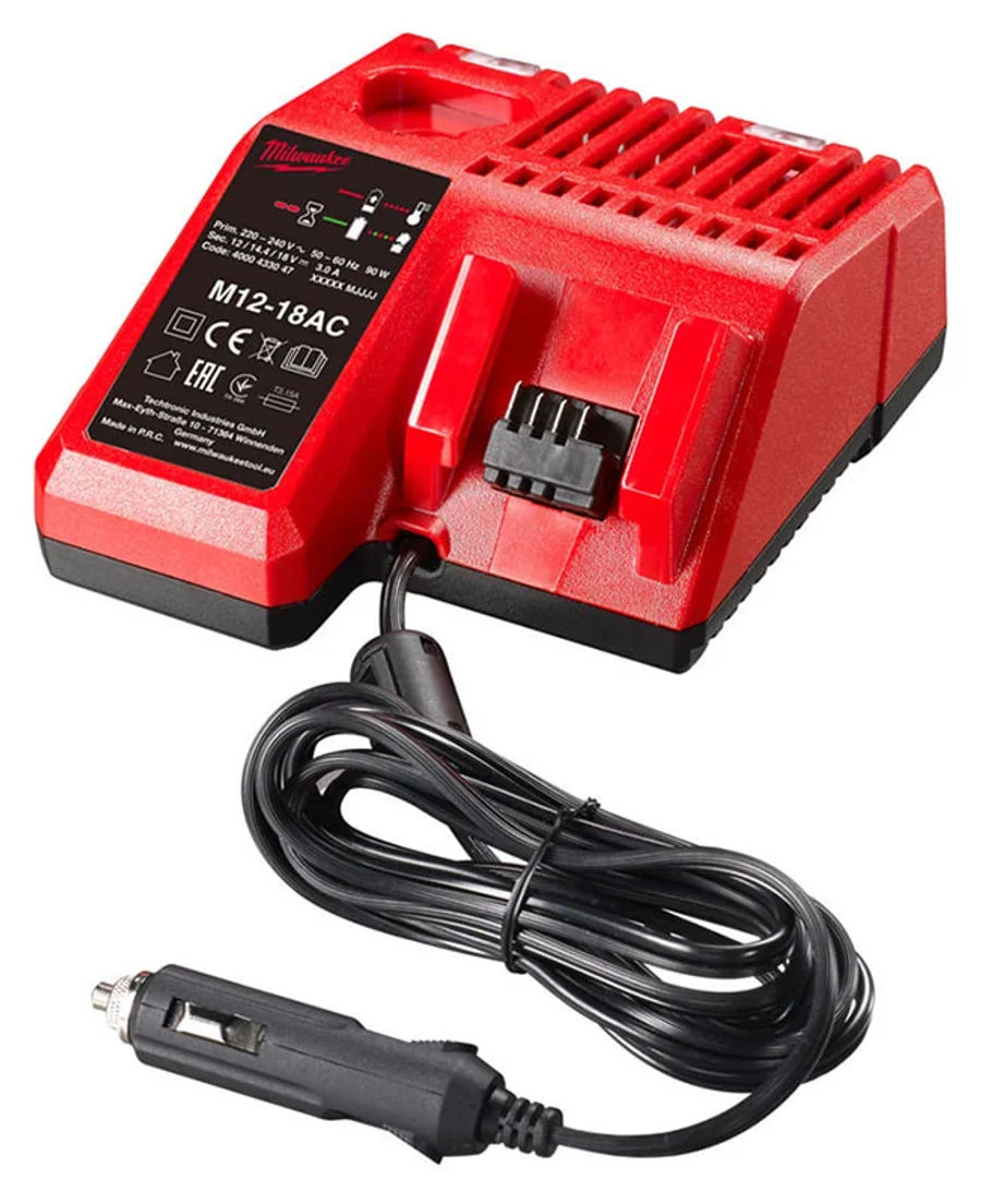 Зарядное устройство (автомобильное) Milwaukee M12-M18 AC, 4932459205