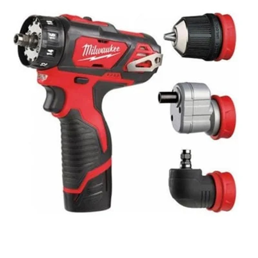 Шуруповерт со сменным патроном (3 шт) Milwaukee M12 BDDXKIT-202C, 4933447836
