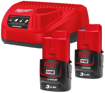 Комплект аккумулятор и зарядное устройство Milwaukee M12 NRG-302, 4933451902