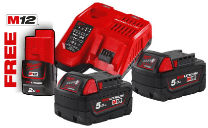 Комплект аккумулятор и зарядное устройство Milwaukee M18 NRG-502, 4933459217