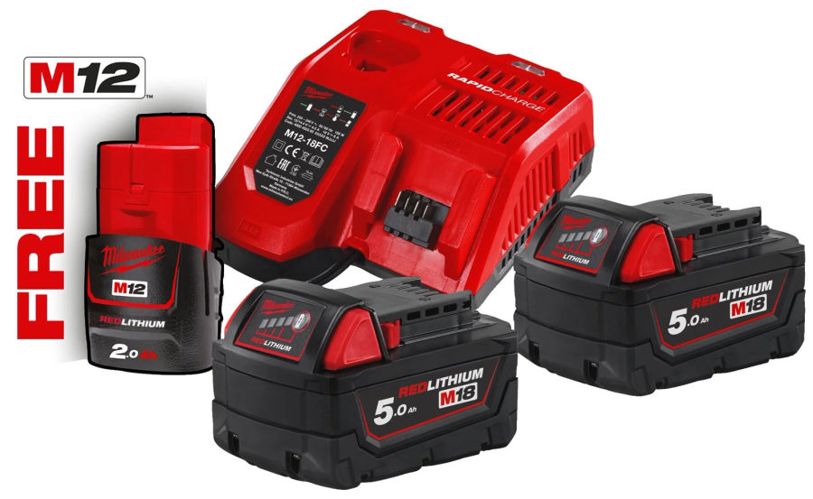 Комплект аккумулятор и зарядное устройство Milwaukee M18 NRG-502, 4933459217