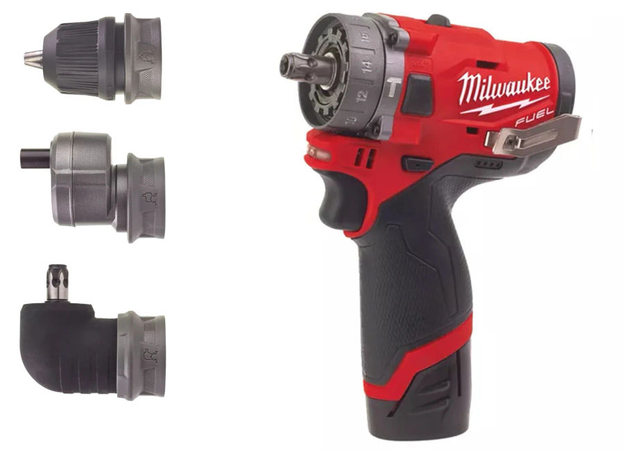 Аккумуляторная ударная дрель шуруповерт со сменным патроном Milwaukee M12 FUEL FPDXKIT-202X, 4933464138