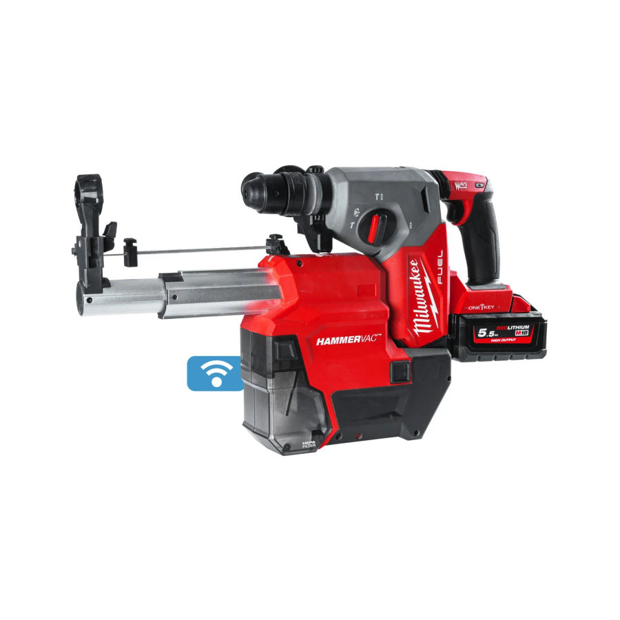 Аккумуляторный перфоратор с системой пылеудаления Milwaukee M18 FUEL ONEFHXDEL-552C, 4933478506