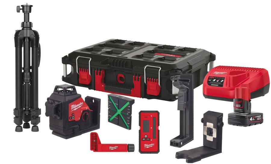 Аккумуляторный лазерный нивелир Milwaukee M12 3PLKIT-401P, 4933478960