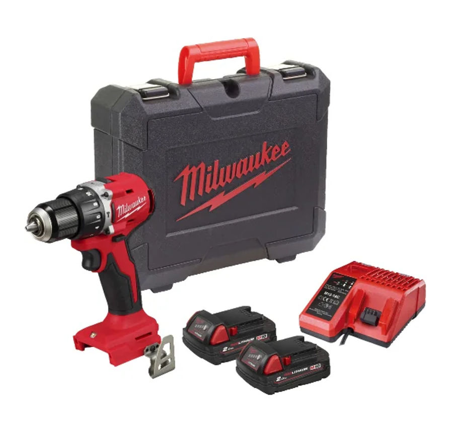 Аккумуляторная ударная дрель-шуруповерт Milwaukee M18 BLPDRC-202C, 4933492822